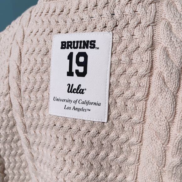 Unisex UCLA White Knitted Oversized Sweater (S) - Picture 3 of 5